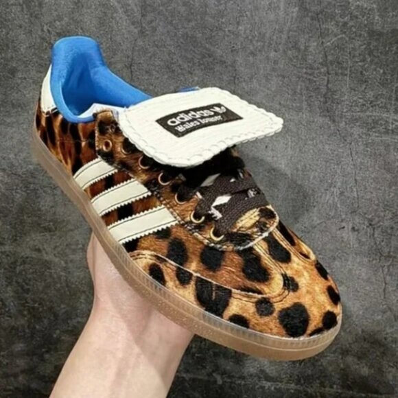 New Adidas x Wales Bonner Samba Pony Leopard Print Women's - Picture 2 of 8